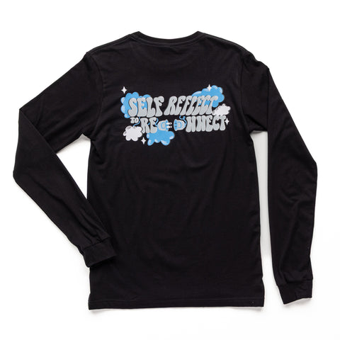 Self Reflection Long Sleeve Tee - Black