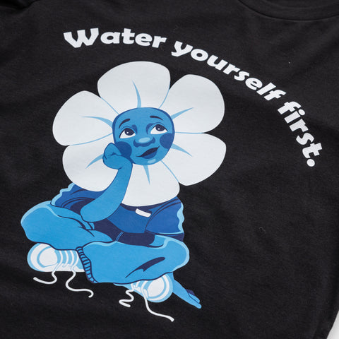 Water Yourself First Tee - Black