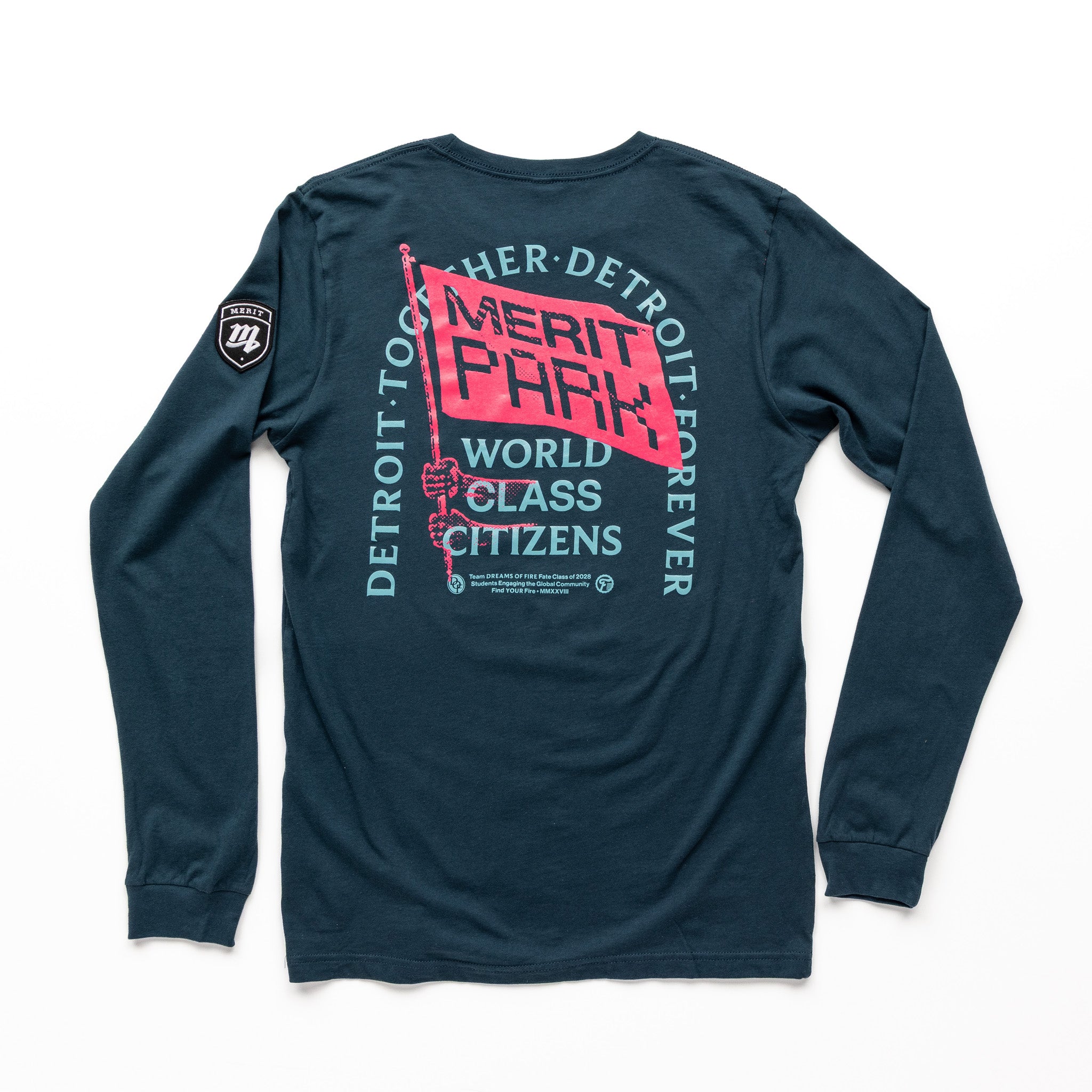 Detroit Together, Detroit Forever Long Sleeve Tee - Green