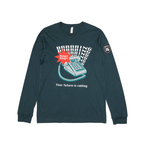 Future Calls Long Sleeve Tee - Green